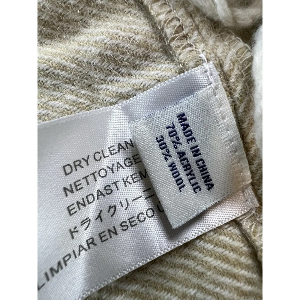 VINEYARD VINES Open‎ Front Fringe Vest Sweater Oatmeal Heather Women's M NWT